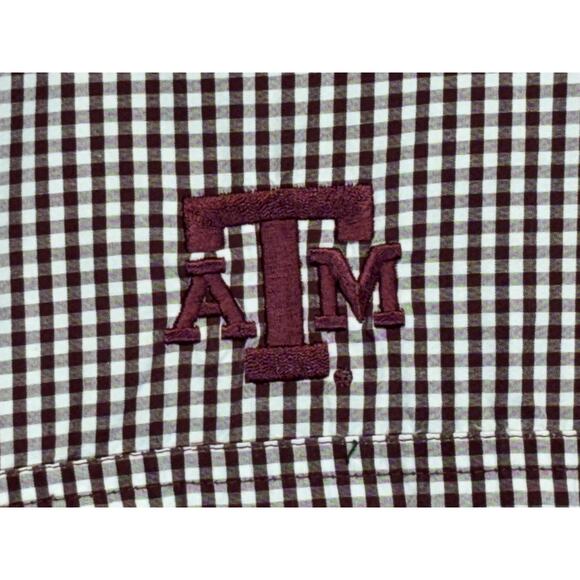 Columbia PFG Texas A&M Aggies Shirt Men's XL Maroon Plaid Super Bonehead Fishing - Picture 8 of 16